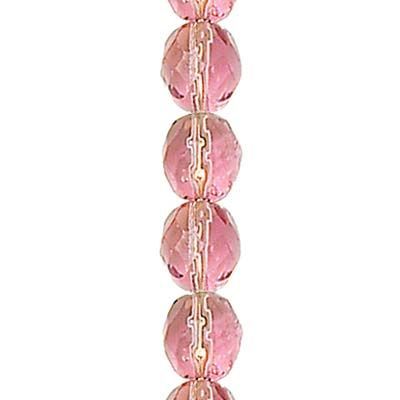 6MM Light Amethyst Round Czech Glass Fire Polished Beads