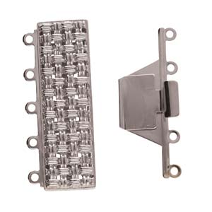 CLSP524 Elegant Elements 37X11mm Silver Plated 5 Strand