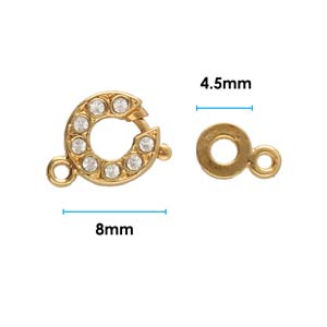 CLSP539 Elegant Elements 1 STRAND 9MM SPRING RING CLASP GP
