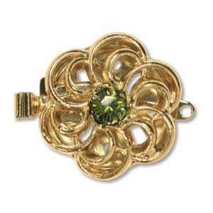 CLSP89GP Elegant Elements 17.5mm Flower Nickel-Free Gold Finish