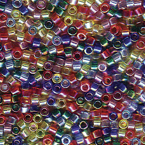 Photo of Mix Rainbow AB Miyuki Delica Beads 11/0
