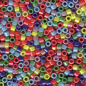 Photo of Mix Opaque Rainbow AB Miyuki Delica Beads 11/0