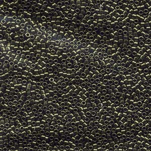 Photo of Metallic Olive Miyuki Delica Beads 10/0