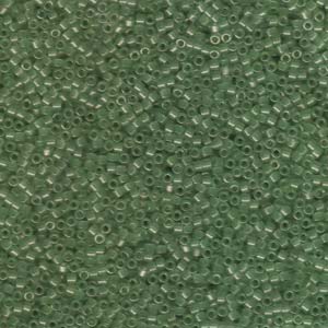 Photo of Transparent Light Moss Green Miyuki Delica Beads 11/0