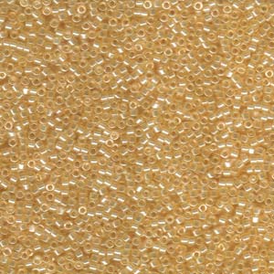 Photo of Transparent Pale Beige Luster Miyuki Delica Beads 11/0