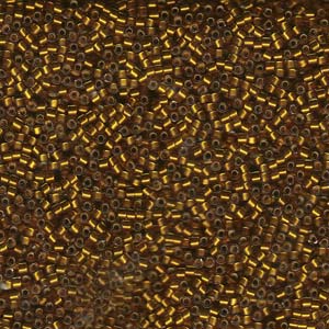 Photo of Silver-Lined Glazed Dark Saffron Miyuki Delica Beads 11/0