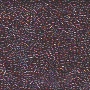 Photo of Silver-Lined Glazed Dark Cranberry Miyuki Delica Beads 11/0