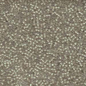 Photo of Pearl Lined Gray Mist AB Miyuki Delica Beads 11/0