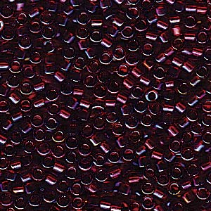 Photo of Red Lined Topaz AB Miyuki Delica Beads 11/0