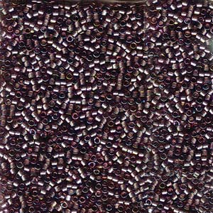 Photo of Sparkling Lined Smoky Amethyst AB Miyuki Delica Beads 11/0