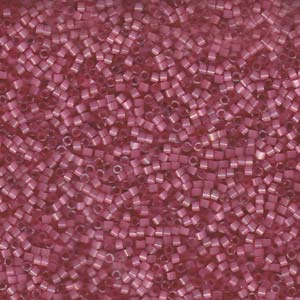 Photo of Dyed Rose Silk Satin Miyuki Delica Beads 11/0