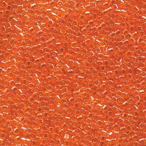 Photo of Transparent Orange Luster Miyuki Delica Beads 11/0