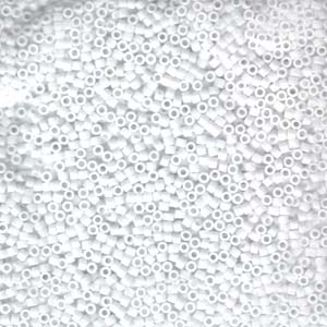 Photo of Opaque Chalk White Miyuki Delica Beads 10/0