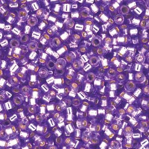 Photo of Silver-Lined Duracoat Orchid Miyuki Delica Beads 11/0