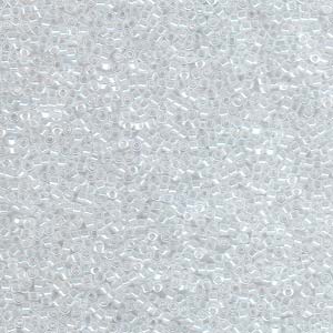 Photo of Lined Crystal White Luster Miyuki Delica Beads 10/0