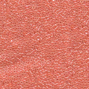Photo of Lined Crystal Salmon Luster Miyuki Delica Beads 10/0