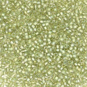 Photo of Fancy Lined Silver Streak Miyuki Delica Beads 11/0