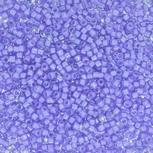 Photo of Fancy Lined Aqua Pink Miyuki Delica Beads 11/0