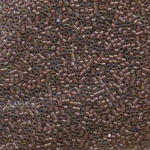 Photo of Cinnamon Lined Topaz Luster Miyuki Delica Beads 10/0