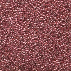 Photo of Galvanized Raspberry Dyed Miyuki Delica Beads 11/0