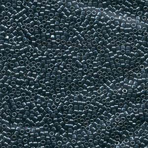 Photo of Nickle Plated Dyed Midnight Blue Miyuki Delica Beads 11/0