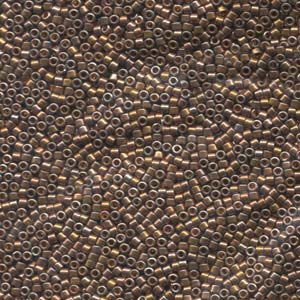 Photo of Dark Red Gold AB Miyuki Delica Beads 11/0