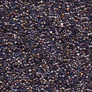 Photo of Palladium Amethyst Gold Iris Miyuki Delica Beads 11/0