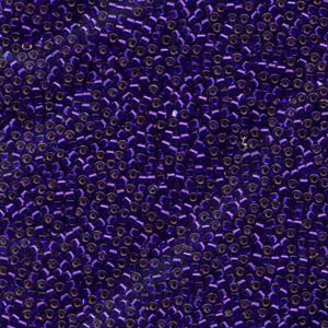 Photo of Silver-Lined Violet Dyed Miyuki Delica Beads 10/0