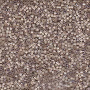 Photo of Dyed Smoky Quartz Silk Satin Miyuki Delica Beads 11/0