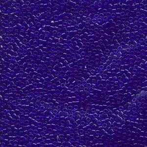 Photo of Transparent Cobalt Miyuki Delica Beads 10/0