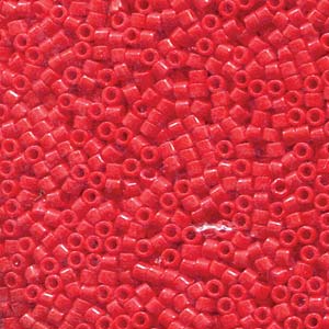 Photo of Opaque Dark Cranberry Miyuki Delica Beads 10/0