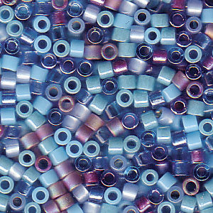 Photo of Mix Caribbean Blue Miyuki Delica Beads 10/0