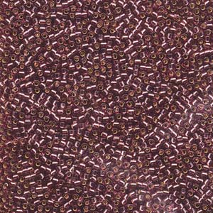 Photo of Silver-Lined Mauve Miyuki Delica Beads 10/0
