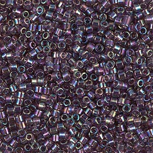 Photo of Transparent Mauve AB Miyuki Delica Beads 10/0