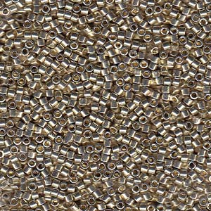 Photo of Duracoat Galvanized Silver Miyuki Delica Beads 10/0