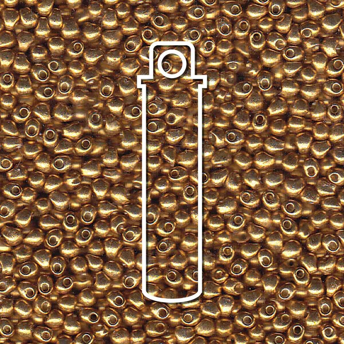 Gold Duracoat Glvnz Miyuki Drop Beads 3.4mm