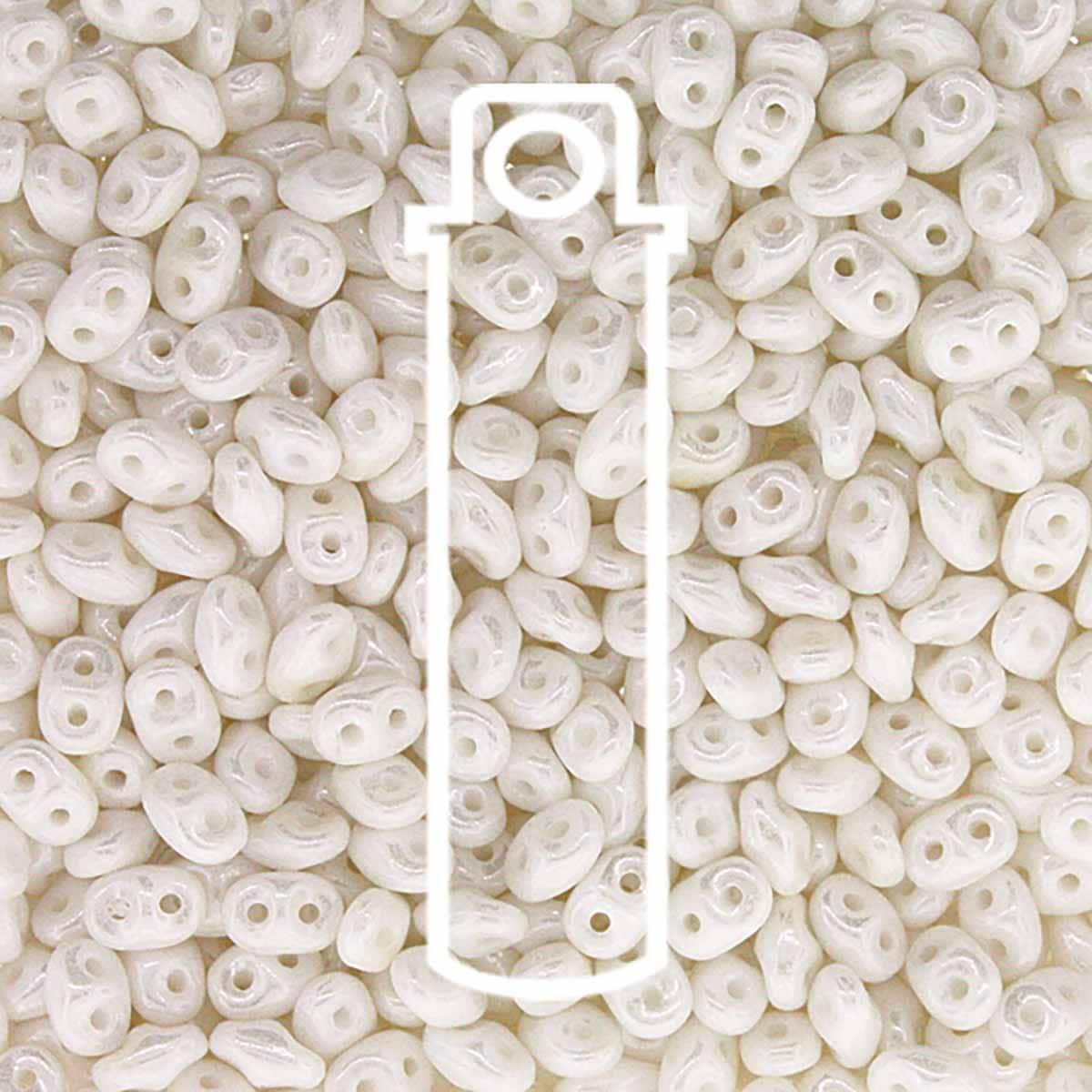 MINIDUO 2X4MM CHALK WHITE LUSTER