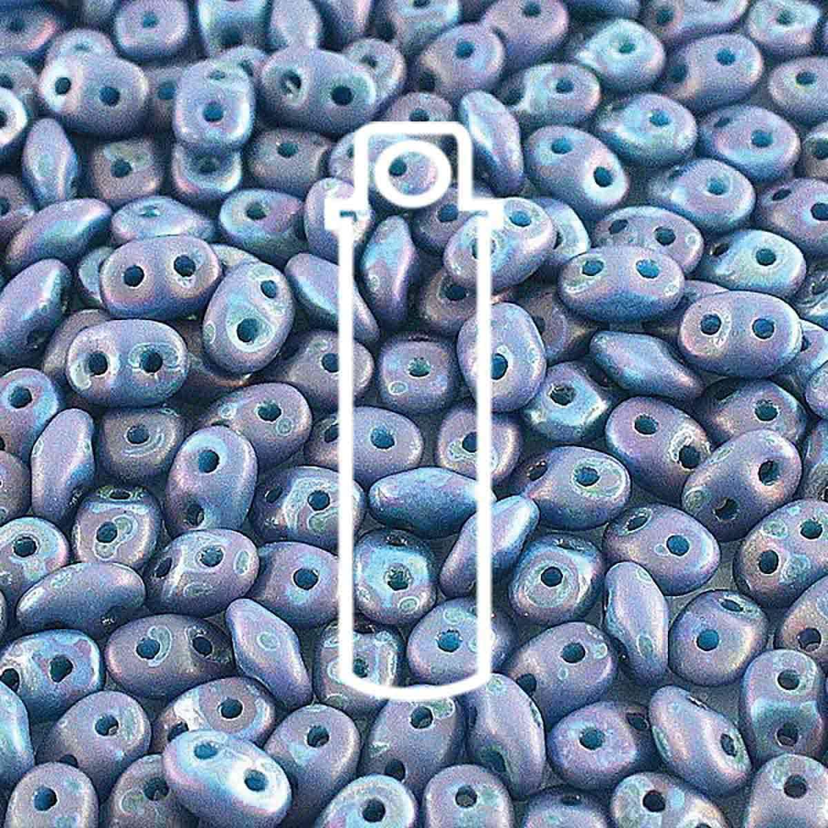 MINIDUO 2X4MM NEBULA TURQ BLUE MATT