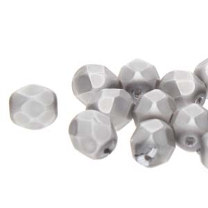 4MM Silver Czech Glass Fire Polished Beads
