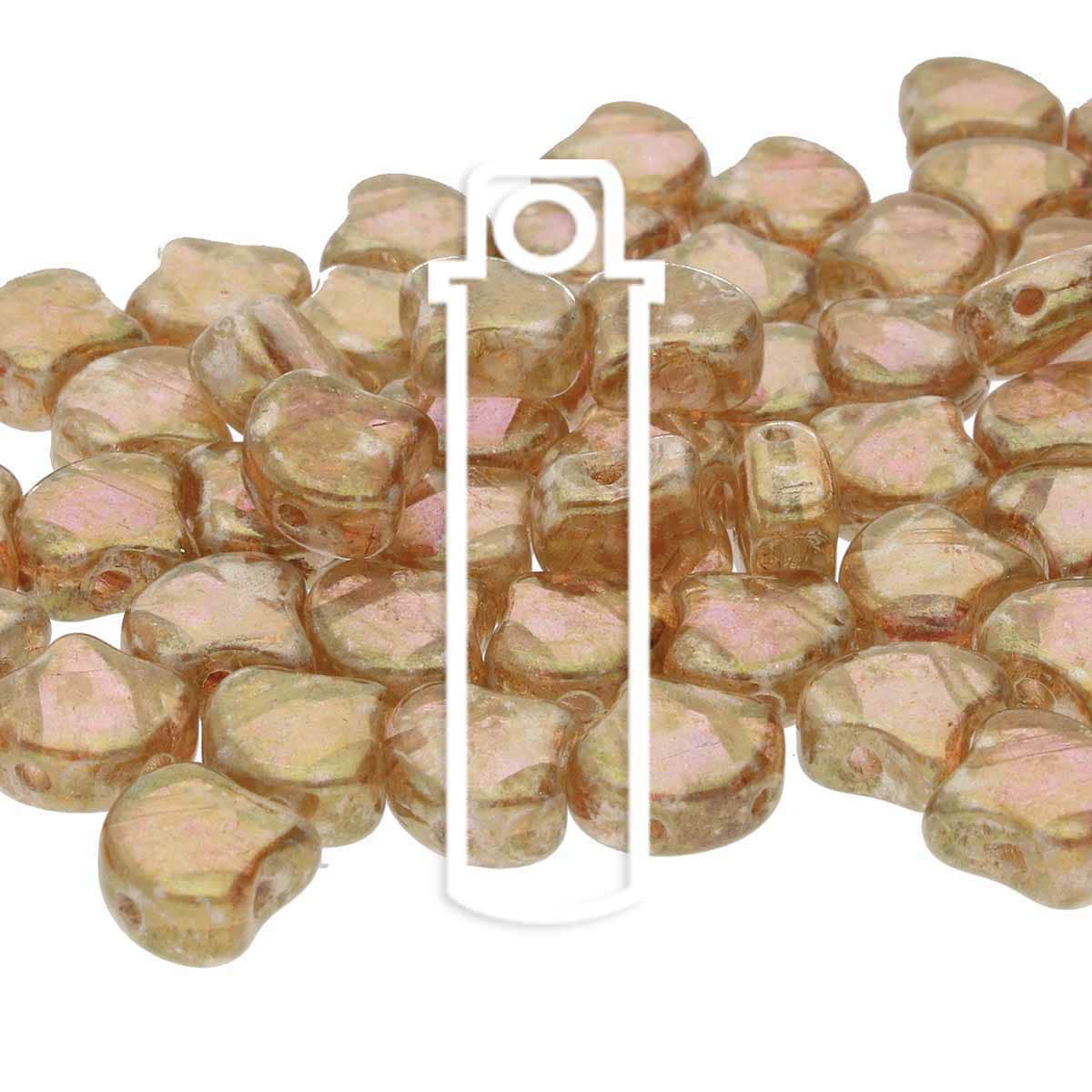 Crystal Gleam Lila Glaze Ginko Beads