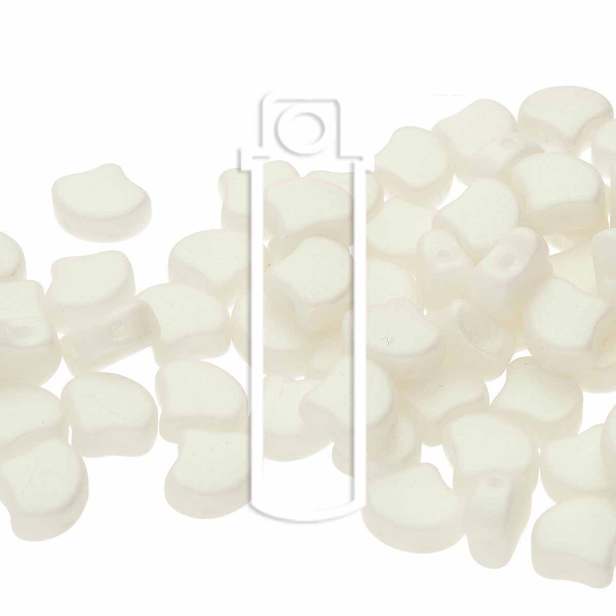 Chatoyant Shimmer White Ginko Beads