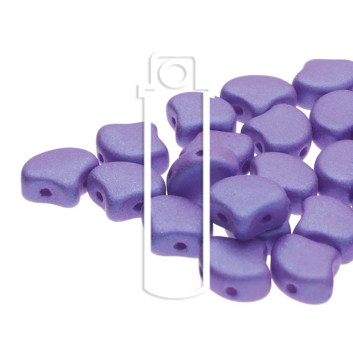 Chatoyant Shimmer Eggplant Ginko Beads