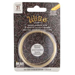 WIRE TARN RESIST MEDIUM TMPR 21G HALF ROUND-GOLD-4YD/SPL