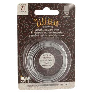 WIRE TARN RESIST MEDIUM TMPR 21G SQUARE-TITANIUM COLOR-4YD/SPL