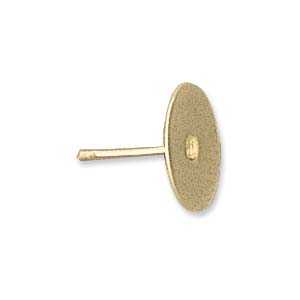 Post Flat Gold Tone 10mm Disk 3pair