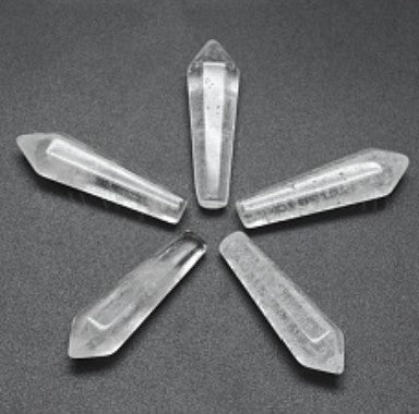 Pointed Bead, Undrilled, Natural Quartz