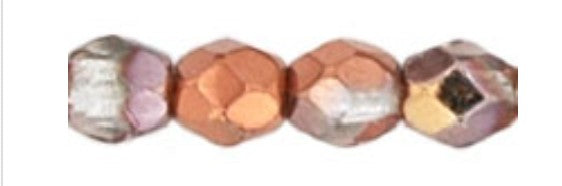 3MM Apollo Gold Czech Glass Fire Polished Beads