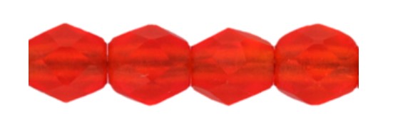 3MM Lt Siam Fire Polished Beads