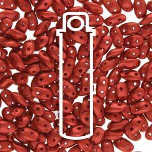 Chalk Lava Red Wave Beads