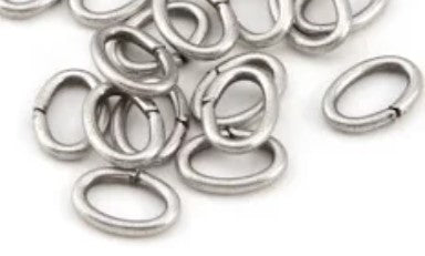 OVAL Open JR 5x4mm Ant Sil 18G
